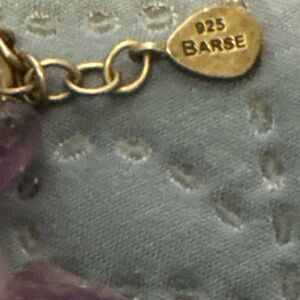 Barse 925 Silver Amethyst Gemstone Statement Necklace Chevron Amethyst quartz